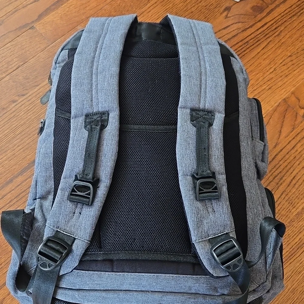 Original Penguin Gray & Black Laptop Shoulder Work School Backpack